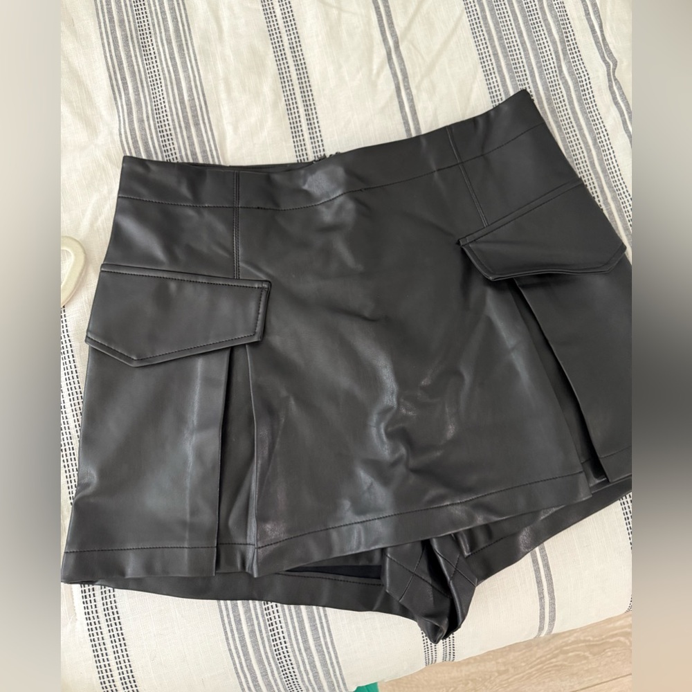 Anthropologie faux leather shorts NEW